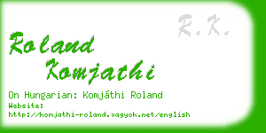 roland komjathi business card